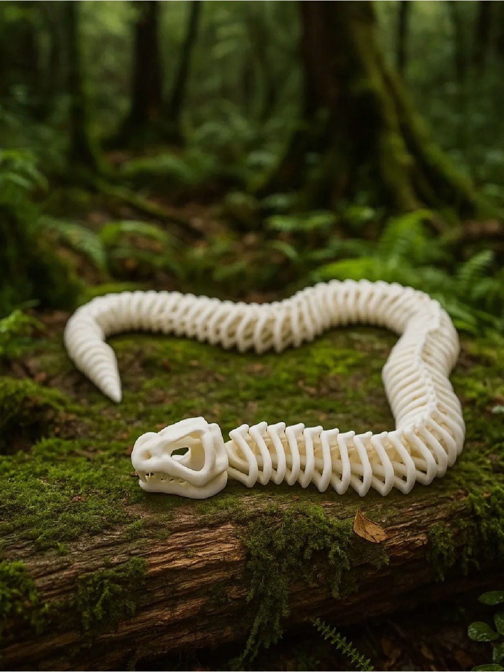 3d printed White Reptile Skeleton
